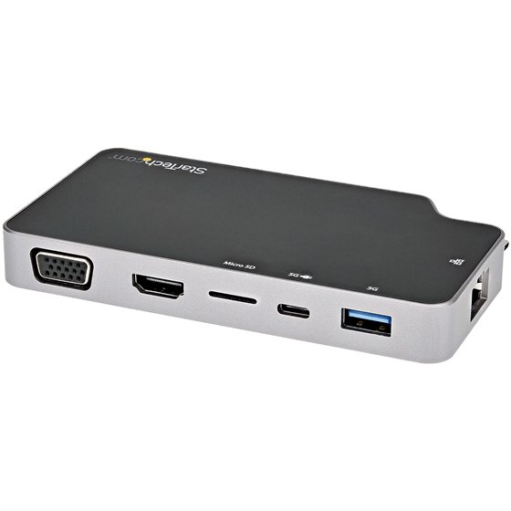 Adaptador Multipuertos USB C - Docking Station USB 3.1 Tipo C a Vídeo HDMI de 4K o VGA - PD Pass-through de 100W - Hub Ladrón US