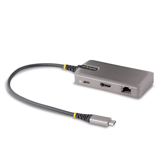 Adaptador Multipuertos USB-C - Docking Station USB Tipo C HDMI 4K60 - Hub Ladrón USB 3.0 de 2 Puertos - Entrega de Alimentación 