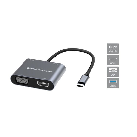 DONN16G Alámbrico USB 3.2 Gen 1 (3.1 Gen 1) Type-C Gris