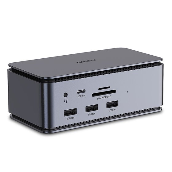 43372 base para portátil y replicador de puertos Acoplamiento USB4 Antracita