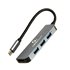 A-CM-COMBO2-01 base para portátil y replicador de puertos USB 3.2 Gen 1 (3.1 Gen 1) Type-C Gris