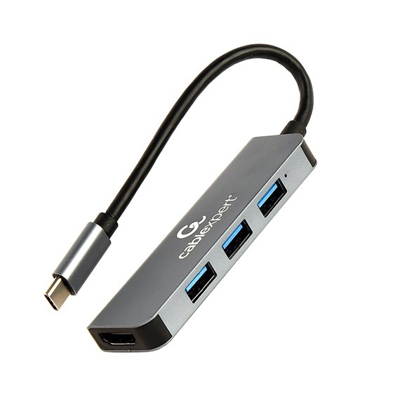 A-CM-COMBO2-01 base para portátil y replicador de puertos USB 3.2 Gen 1 (3.1 Gen 1) Type-C Gris