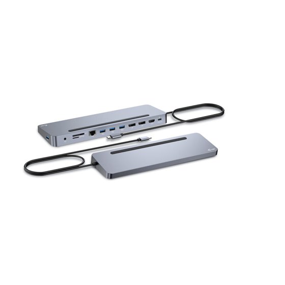 USB-C Metal Ergonomic 3x 4K Display Docking Station + Power Delivery 100 W