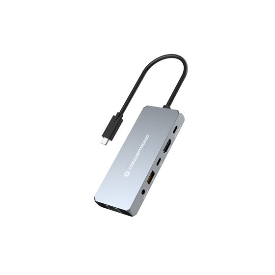 DONN22G base para portátil y replicador de puertos Alámbrico USB 3.2 Gen 2 (3.1 Gen 2) Type-C Gris