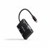 Conversor USB-C/M a HDMI/H + DVI/H + DP/H + VGA/H, Negro, 10 cm