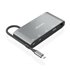 USB-C Dock 8 en 1, USB-C a 1xHDMI, 1xVGA, 1xRJ45, 2xUSB-A, 2xUSB-C 5G, 1xUSB-C PD, Gris, 20 cm