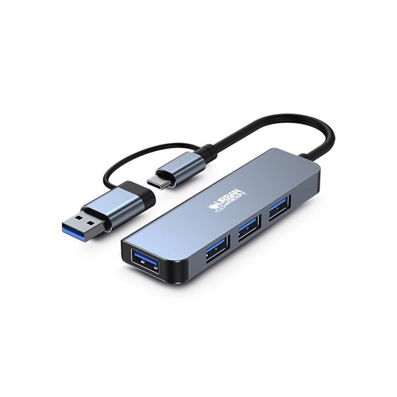 MHC35UF base para portátil y replicador de puertos Alámbrico USB 3.2 Gen 1 (3.1 Gen 1) Type-A Gris