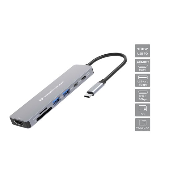 DONN28G Alámbrico USB 3.2 Gen 1 (3.1 Gen 1) Type-C Gris