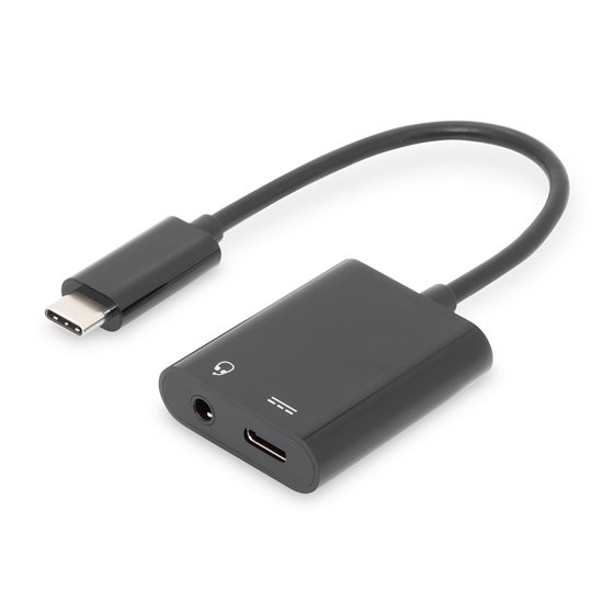 Adaptador / convertidor USB-C, USB-C a USB-C + conector de 3,5 mm