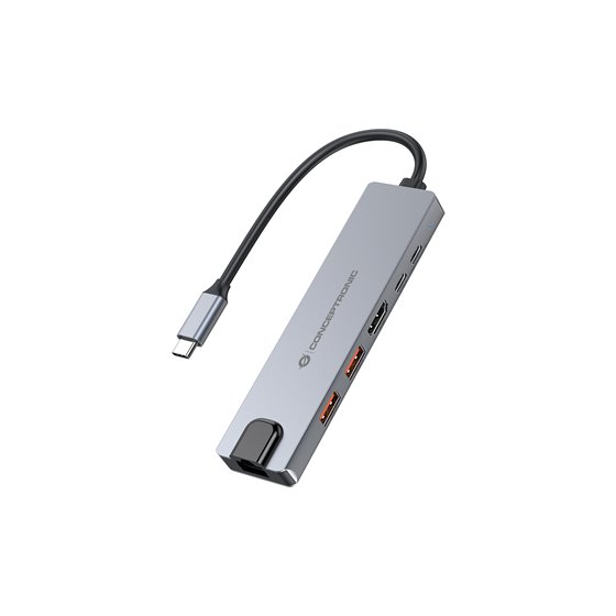 DONN29G base para portátil y replicador de puertos Alámbrico USB 3.2 Gen 2 (3.1 Gen 2) Type-C Gris