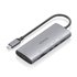 USB-C Dock 6 en 1, USB-C a 1xHDMI, 1xUSB-A 10G, 2xUSB-C 10G, 1xSD, 1xMicroSD, Gris, 20cm