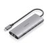 USB-C Dock 7 en 1, USB-C a 1xHDMI, 1xRJ45, 1xUSB-A 10G, 2xUSB-C 10G, 1xSD, 1xMicroSD, Gris, 20cm