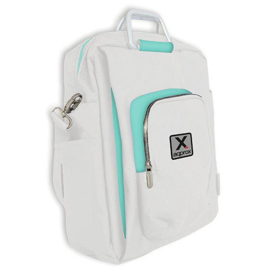 appNBST15x maletines para portátil 39,6 cm (15.6") Mochila bandolera Turquesa, Blanco