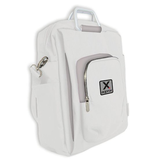 appNBST15x maletines para portátil 39,6 cm (15.6") Mochila bandolera Gris, Blanco