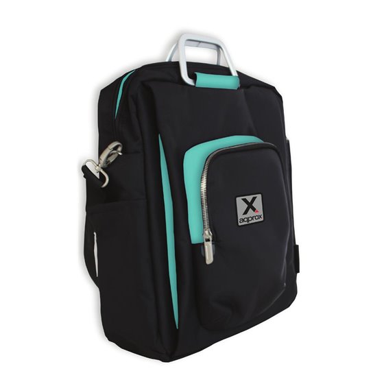 appNBST15x maletines para portátil 39,6 cm (15.6") Mochila bandolera Negro, Turquesa