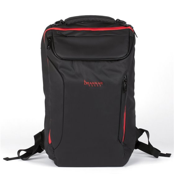 Drakkar KX DK RAGNARR 17' GAMING BACKPAC 43,2 cm (17") Mochila Negro, Rojo