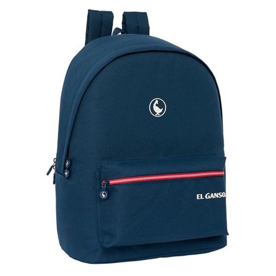 SAFTA MOCHILA DOBLE PARA PORTÁTIL 15,6+USB EL GANSO CLASSIC 24,55L AZUL