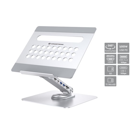 DONN27G soporte para ordenador portátil Plata