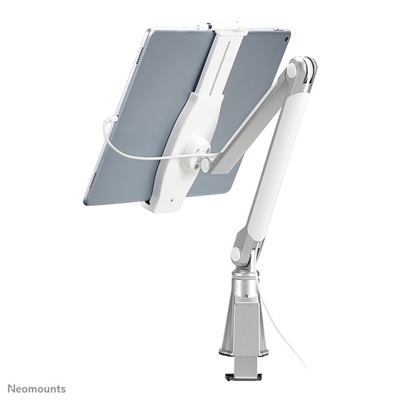 tableta-D100SILVER Soporte para tablet con abrazadera para escritorio 4.7-12.9" - universal - movimiento completo