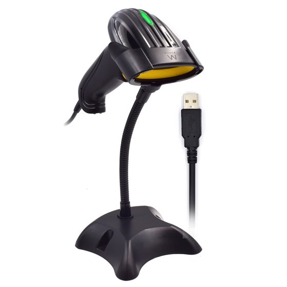EW3400 lector de código de barras Lector de códigos de barras portátil 1D Laser Negro