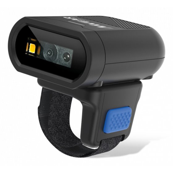 WD4 Ring Scanner Lector de códigos de barras manos libres 1D/2D LED Negro