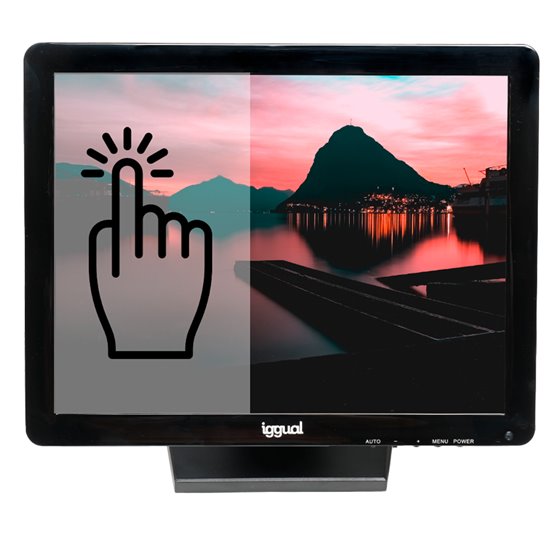 Monitor táctil resistivo 17" USB VGA HDMI