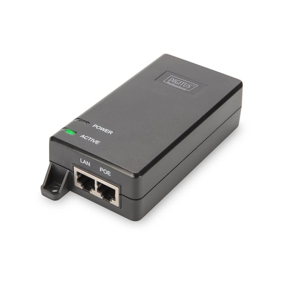 Inyector PoE+ Gigabit Ethernet, 802.3at, 30 W