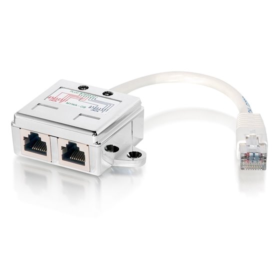 127603 divisor de red Metálico, Blanco