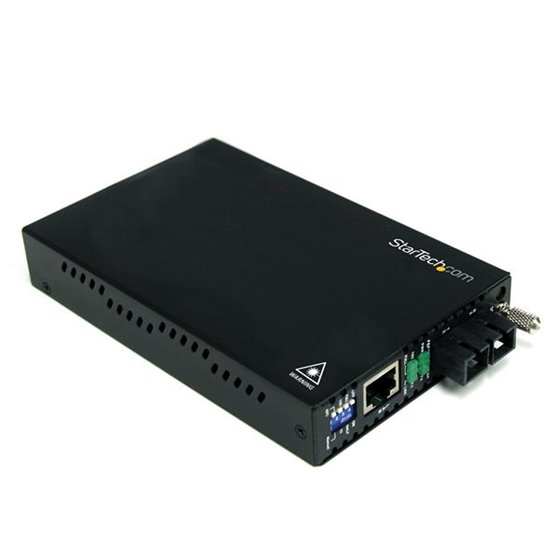 Conversor de Medios Ethernet 10/100 Mbps a Fibra Modo Único Monomodo Conector SC - 30km