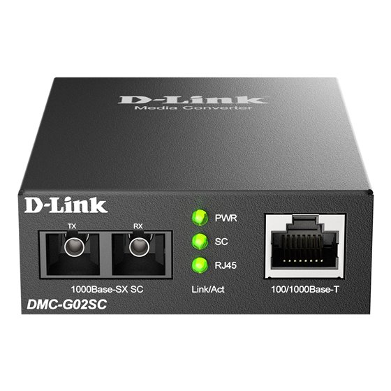 DMC-G02SC/B convertidor de medio 1000 Mbit/s Multimodo