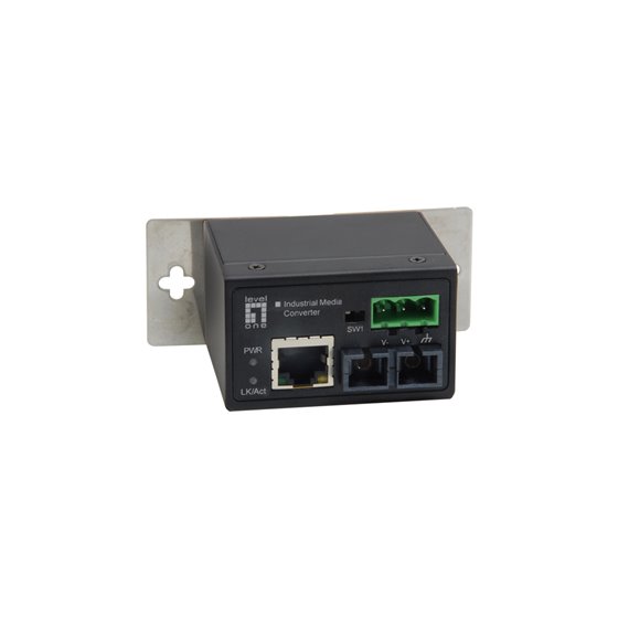IEC-4002 convertidor de medio 100 Mbit/s Multimodo Negro