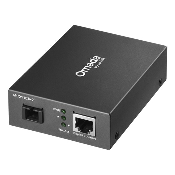 Omada MC211CS-2 convertidor de medio 1000 Mbit/s 1310 nm Monomodo Negro