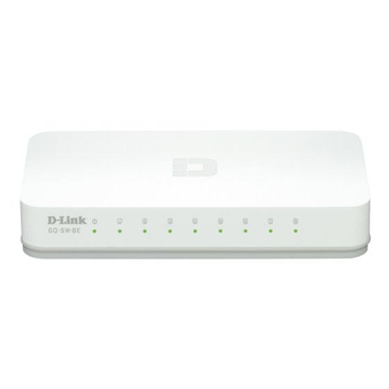 GO-SW-8E switch No administrado Fast Ethernet (10/100) Blanco