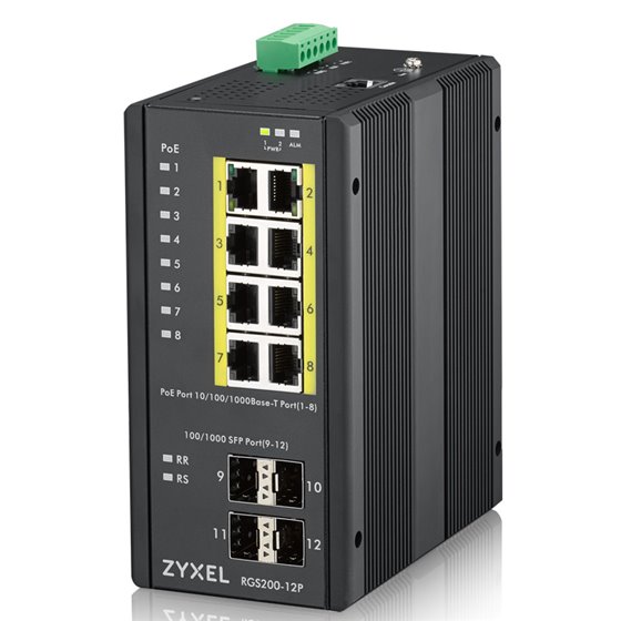 RGS200-12P Gestionado L2 Gigabit Ethernet (10/100/1000) Energía sobre Ethernet (PoE) Negro