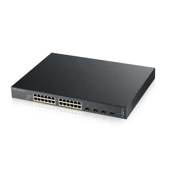 XGS2210-28HP Gestionado L2 Gigabit Ethernet (10/100/1000) Energía sobre Ethernet (PoE) 1U Negro