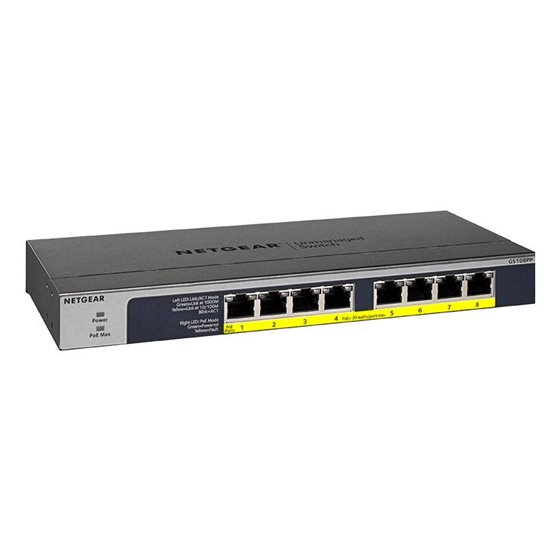 GS108PP No administrado Gigabit Ethernet (10/100/1000) Energía sobre Ethernet (PoE) Negro