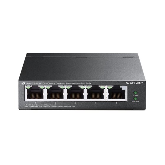 TL-SF1005P No administrado Fast Ethernet (10/100) Energía sobre Ethernet (PoE) Negro