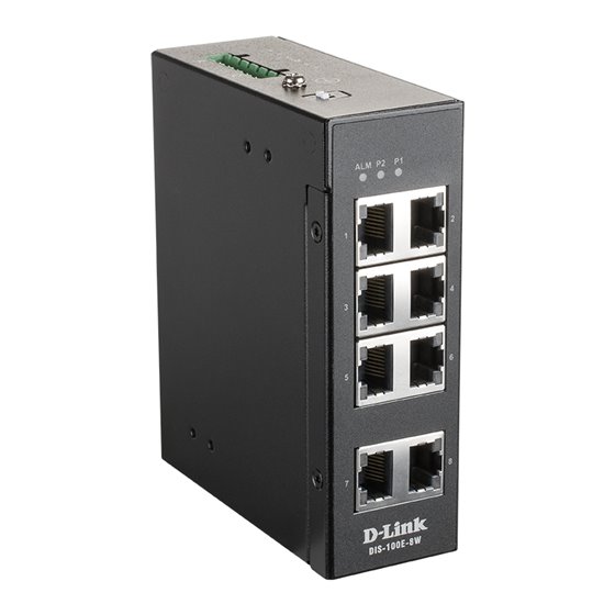 DIS-100E-8W switch No administrado L2 Fast Ethernet (10/100) Negro