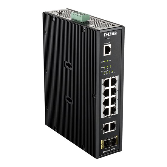 DIS-200G-12PS switch Gestionado L2 Gigabit Ethernet (10/100/1000) Energía sobre Ethernet (PoE) Negro