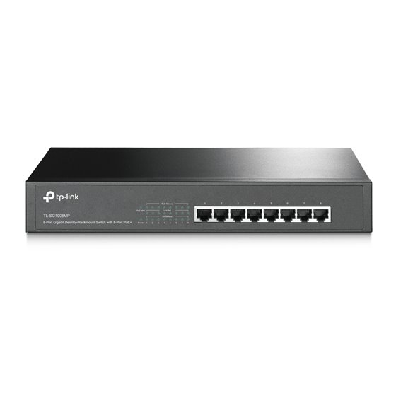 TL-SG1008MP No administrado Gigabit Ethernet (10/100/1000) Energía sobre Ethernet (PoE) 1U Negro