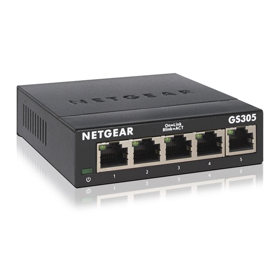 GS305 No administrado L2 Gigabit Ethernet (10/100/1000) Negro