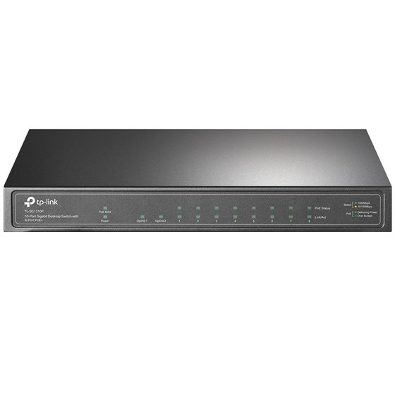 TL-SG1210P switch No administrado Gigabit Ethernet (10/100/1000) Energía sobre Ethernet (PoE) Gris