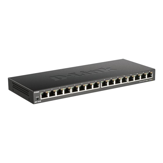 DGS-1016S switch No administrado Gigabit Ethernet (10/100/1000) Negro