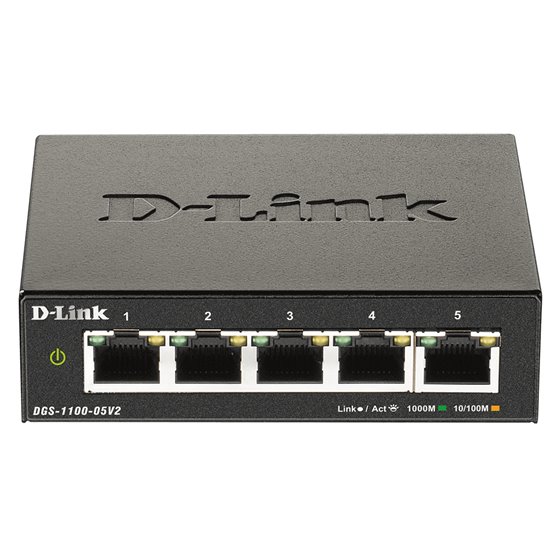DGS-1100-05V2/B switch Gestionado L2 Gigabit Ethernet (10/100/1000) Negro