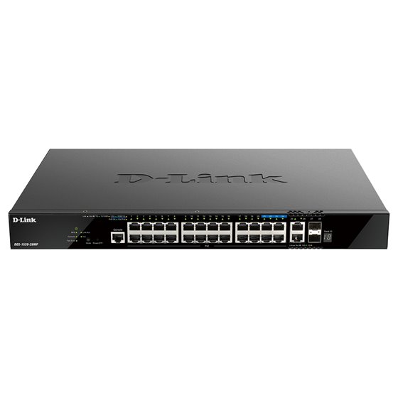DGS-1520-28MP switch Gestionado L3 Gigabit Ethernet (10/100/1000) Energía sobre Ethernet (PoE) 1U Negro