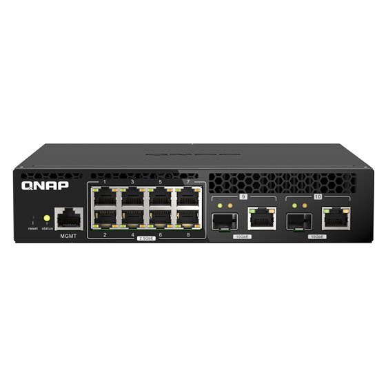 QSW-M2108R-2C switch Gestionado L2 2.5G Ethernet (100/1000/2500) Energía sobre Ethernet (PoE) Negro