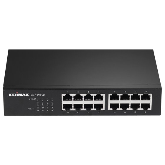 GS-1016 V2 switch Gestionado Gigabit Ethernet (10/100/1000) Negro