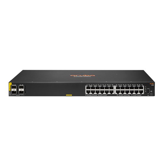 Aruba Networking CX 6100 24G Class4 PoE 4SFP+ 370W Gestionado L3 Gigabit Ethernet (10/100/1000) Energía sobre Ethernet (PoE) 1U 