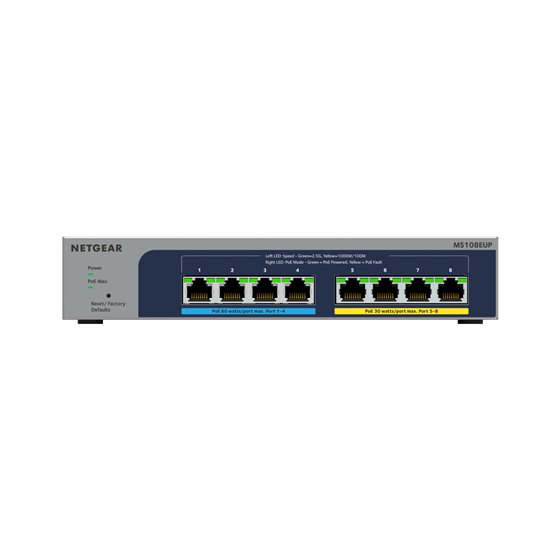 8-port Ultra60 PoE++ Multi-Gigabit (2.5G) Ethernet Plus Switch Gestionado L2/L3 2.5G Ethernet (100/1000/2500) Energía sobre Ethe