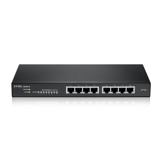 GS1915-8 Gestionado L2 Gigabit Ethernet (10/100/1000) Negro